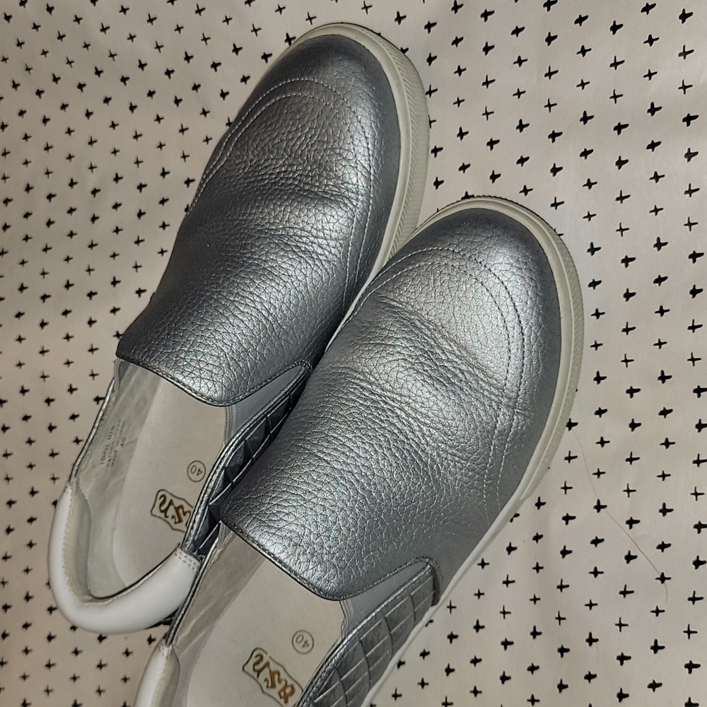Silver Ash slip-on sneakers